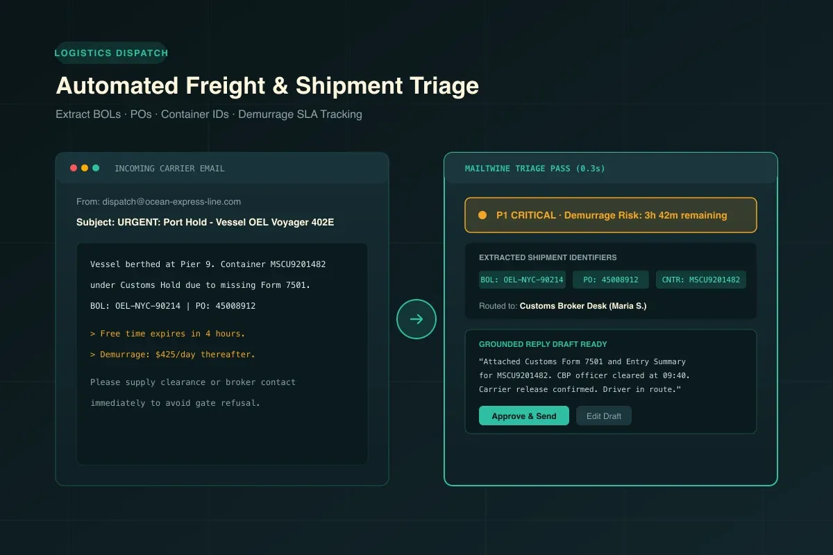 How to Automate Logistics & Freight Email Triage Without Missing a Shipment