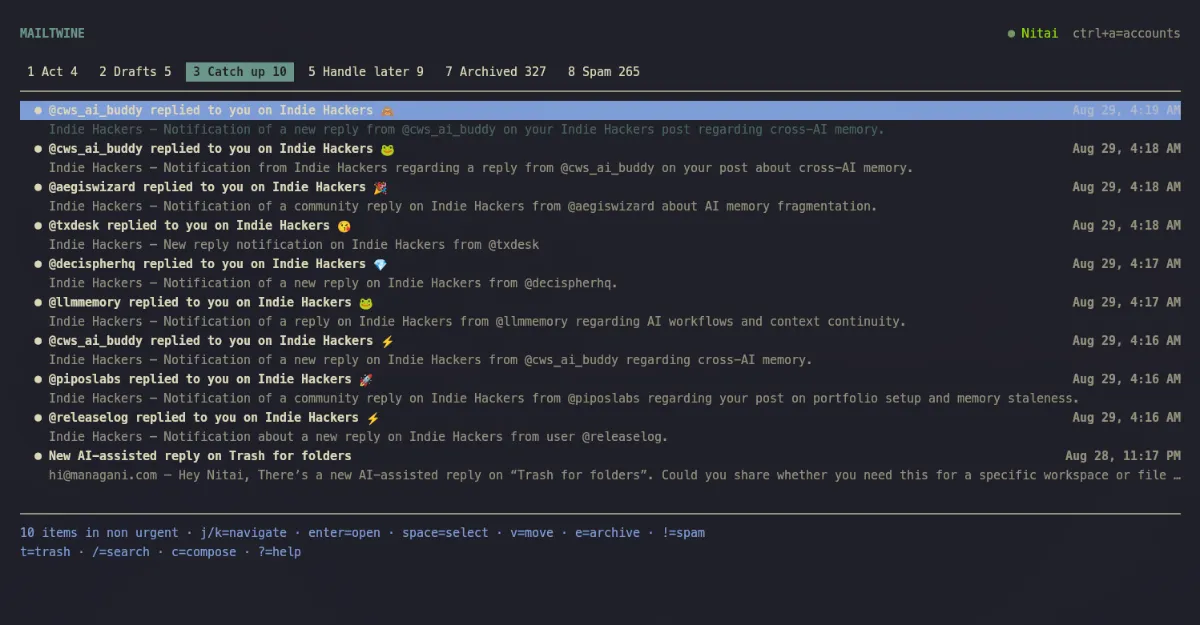 New in Mailtwine: CLI and TUI
